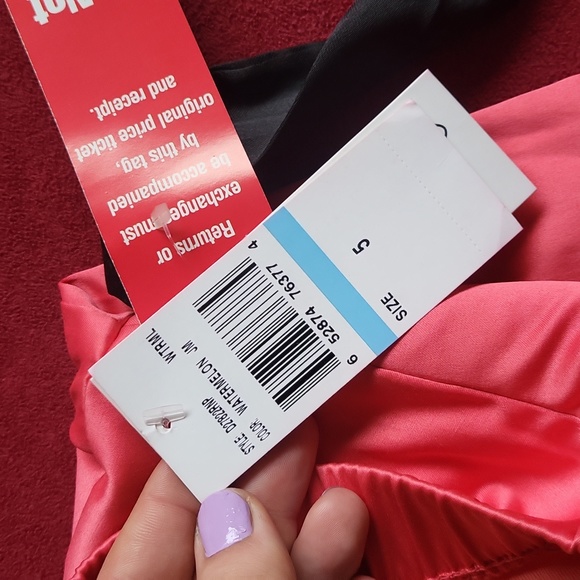 Deadstock Strapless Watermelon Junior Prom Dress size 5 - Picture 4 of 4